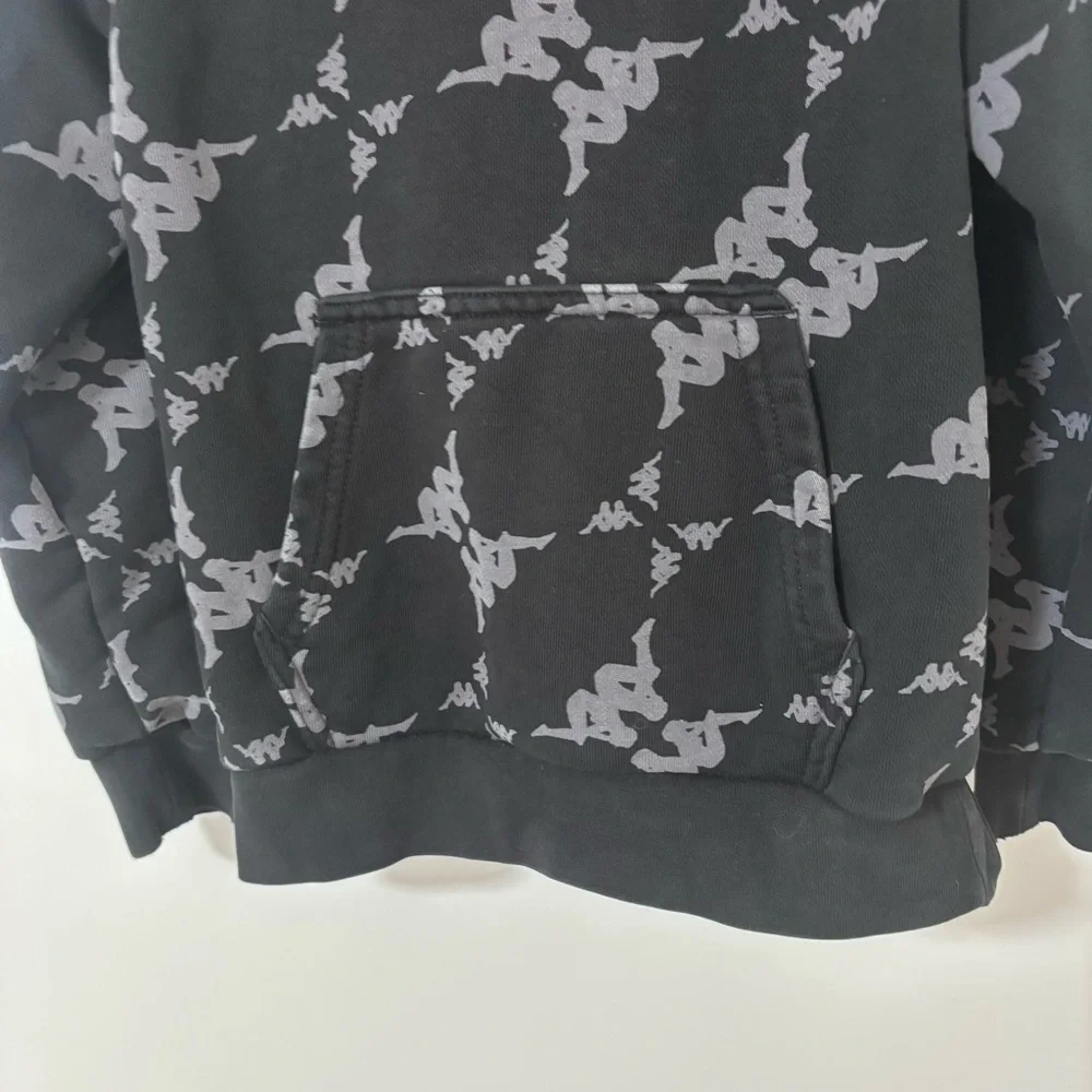 Kappa Kids Black gray Logo Hooded Sweatshirt size 6